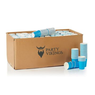 0,25 l. Blauwe Papieren Bekers 2500x