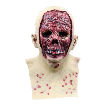 Beangstigend Halloween bloederig vel-loos gezicht masker