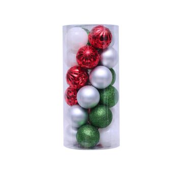 Kerstballen 24x - 6 cm