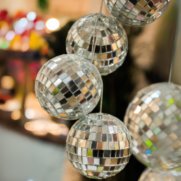 Discobal kerstballen 12x - 3 cm