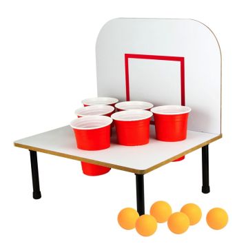 Beer Pong Basket - inclusief ballen & Mini Rode Bekers
