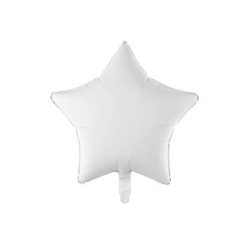 Folieballon ster wit 48 cm
