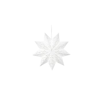 Kerstster papier hangend wit 50 cm