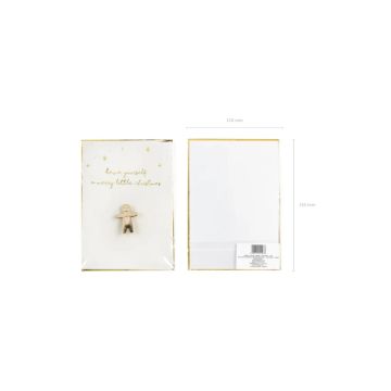 Kerstkaart met gingerbread man 10,5x14,8 cm