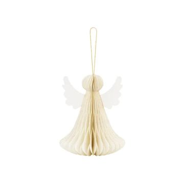Honeycomb papierengel ivoor 15 cm