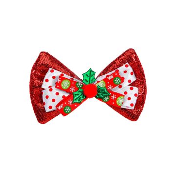 Kerst vlinderdas glinsterend rood