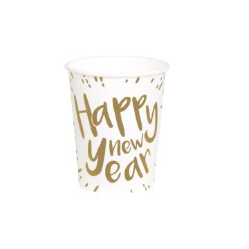 Nieuwjaarsbekers Happy New Year 10x