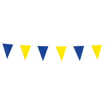 Blauwe en Gele Vlaggenlijn - Vlag 10x15 cm - 3 meter