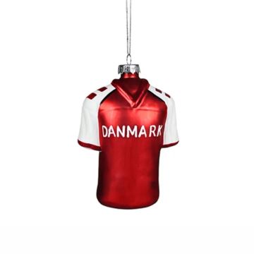 Denemarken voetbal T-shirt om op te hangen in rood Det Gamle Apotek