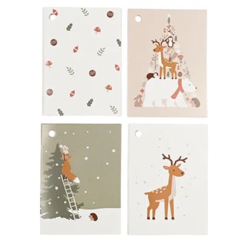 Cadeaulabels met kerstmotieven 16x Det Gamle Apotek