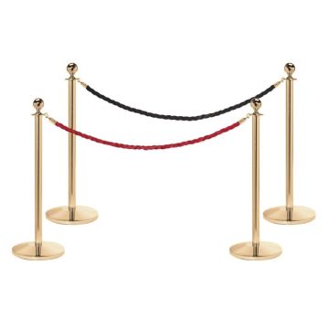 VIP afzetpaal goud 100 cm roestvrij staal