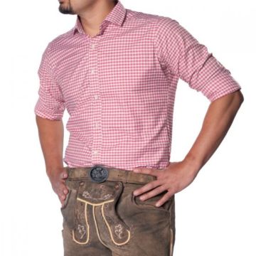 Oktoberfest Tiroler shirt roze Leopold Deluxe