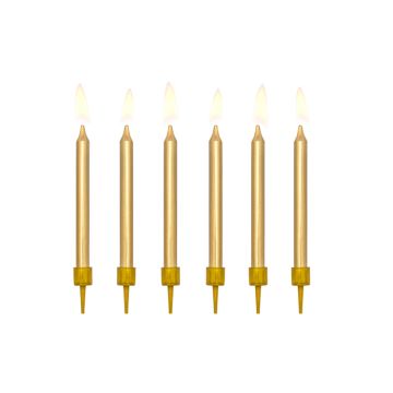 Gouden Verjaardagskaarsen 6x