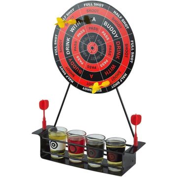 Dart drukspel met shotglazen