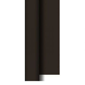 Zwart deluxe tafelkleed van stofachtig materiaal 1,2 x 25 meter