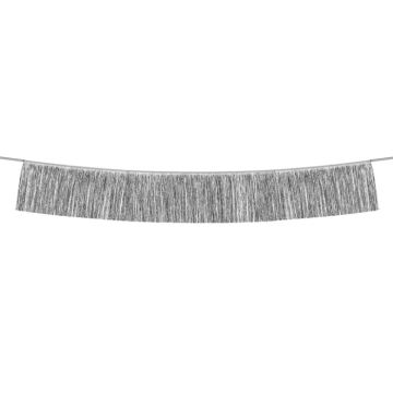 Zilveren Slippers met Franje - 135 cm
