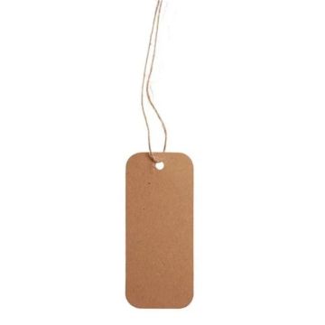 Neutrale cadeaulabels bruin 12x Det Gamle Apotek