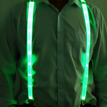 Groene LED bretels neon