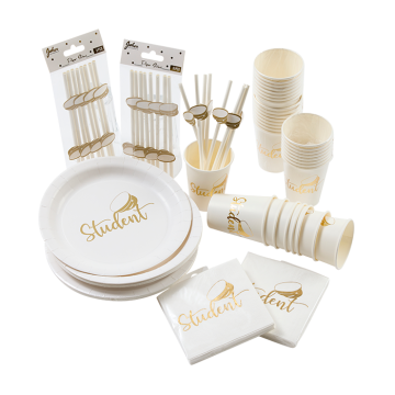 Goud basis studenterrijtocht ouder versierpakket