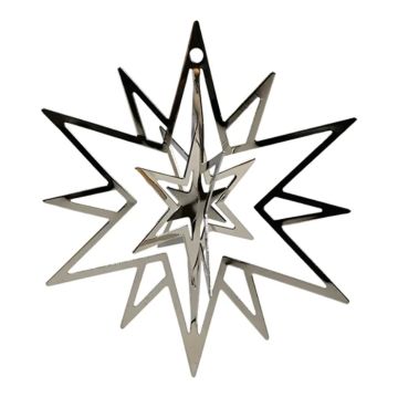 Ster ophangdecoratie in zilver kerst Det Gamle Apotek