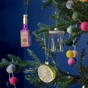 Tequila set kerstdecoratie voor kerstboom in 3 delen