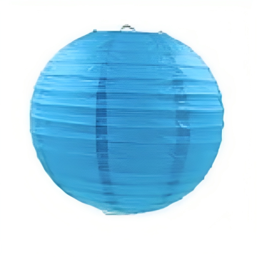Blauwe papieren lantaarn 40 cm