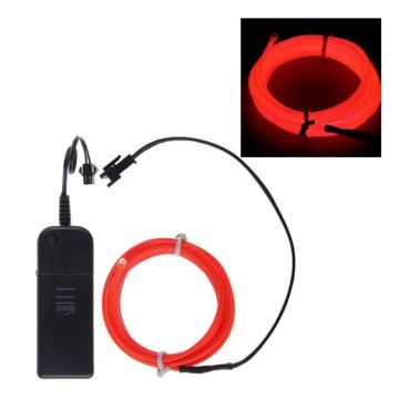 Neon LED draad 3 m rood