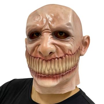 Angstaanjagend halloween demon masker met griezelige tanden