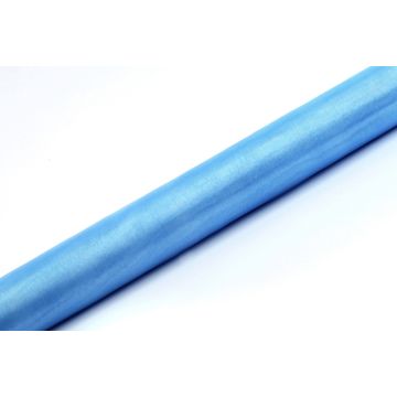 Organza Tafelrunnen Lichtblauw - 9 Meter