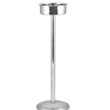Champagnekoeler standaard zilver - 71 cm