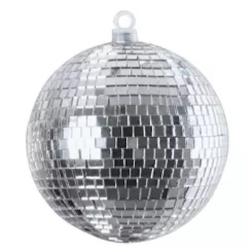 Discobal zilver - 5 cm incl. ophanghaak
