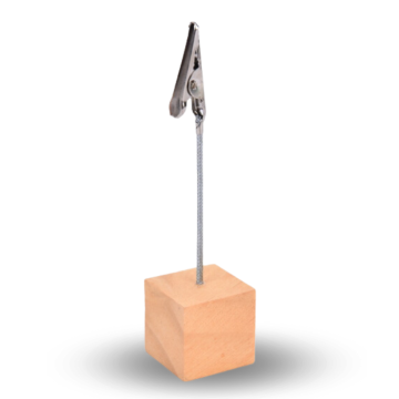 Tafelkaarthouder hout en metaal - 10 cm bundel
