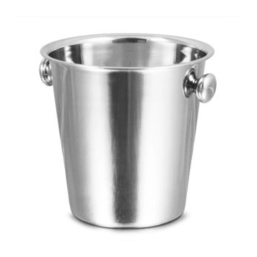 Champagnekoeler met handvat zilver - 19x15x20 cm
