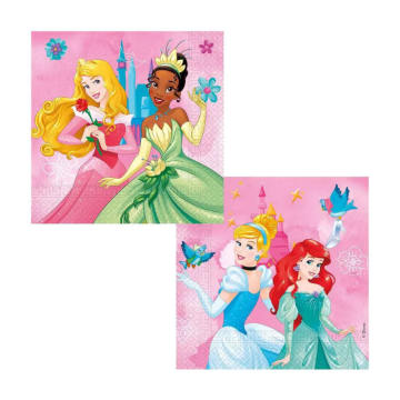 Prinsessen servetten 20x - 33 x 33 cm