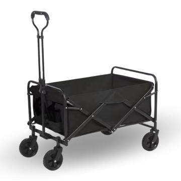 Opvouwbare bolderkar zwart 60 kg - 71x47x48 cm