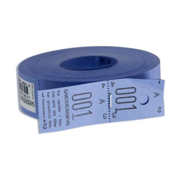 Garderobenummers Blauw van 001-500