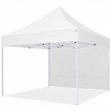 Sidevæg til pavillon 3x3 m hvid