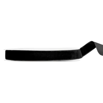 Zwart velours lint 15 mm / 10 m