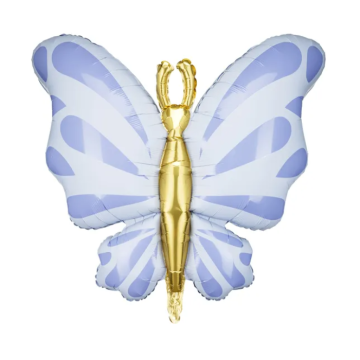 Vlinder folieballon blauw - 69x69 cm