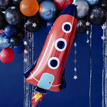 Raket folieballon 44x115 cm