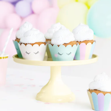 Eenhoorn cupcake wrappers 6x - 5x7x5 cm