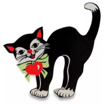 Kartonnen katten voor carnaval 5x - 15 cm