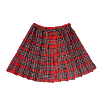 Schotse rode tartan rok