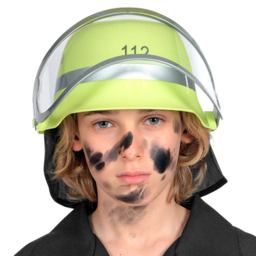 Groene brandweerhelm voor kinderen