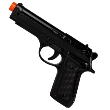 Zwart pistool - 25 cm