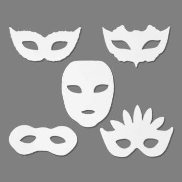DIY verf zelf maskers 16x assorti.