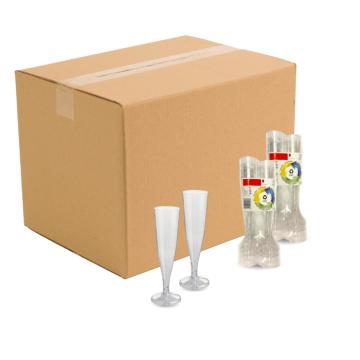 Transparant plastic champagneglas 176x - 150 ml