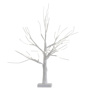 Witte LED-decoratieboom 40 cm