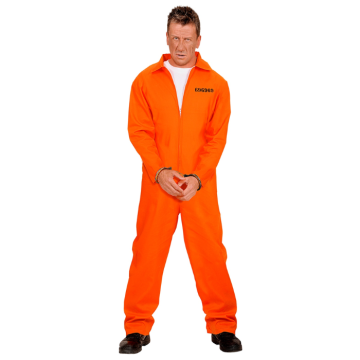 Gevangenispak kostuum oranje incl. handboeien