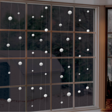 Sneeuwballen decoratie - 12,8 meter